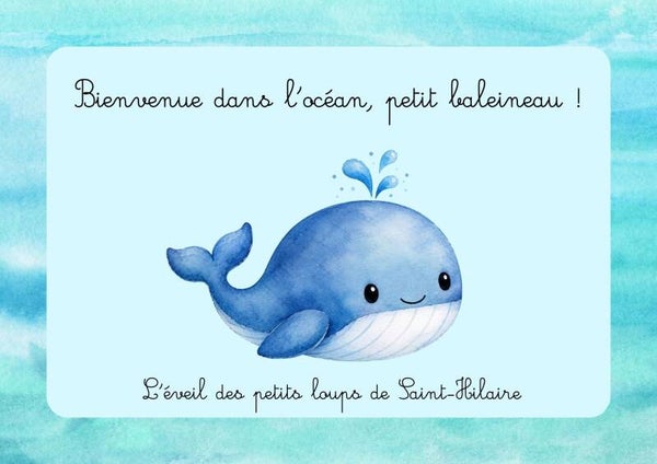 Bienvenue dans l’océan Petit baleineau Kamishibaï A3