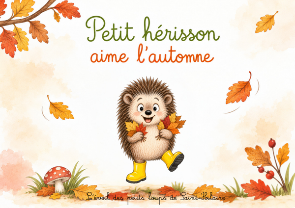 Petit hérisson aime l’automne A3