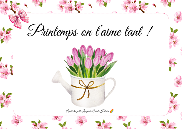 Printemps on t’aime tant kamishibaï A4