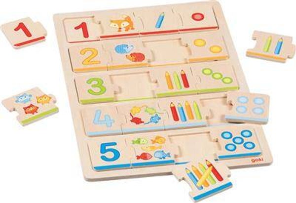 Puzzel Leren Tellen 2+