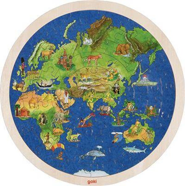 Puzzel Wereldbol 6+