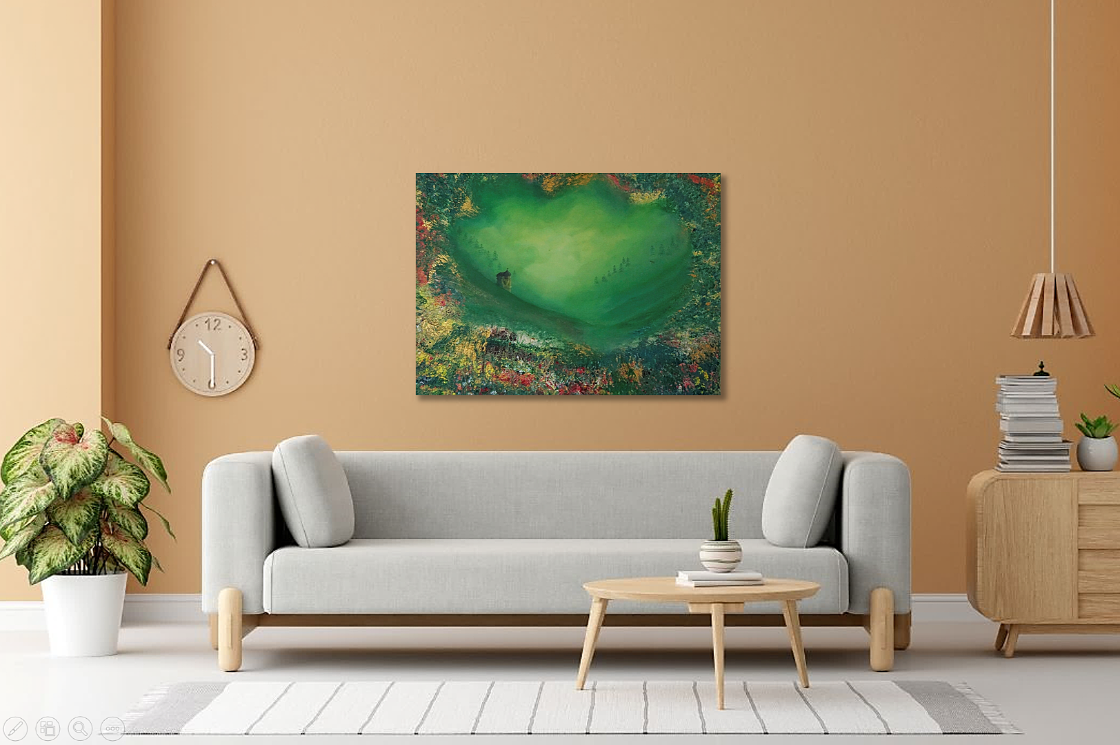 semiabstraktes Landschaftsgemälde von Sonja Hurlebusch