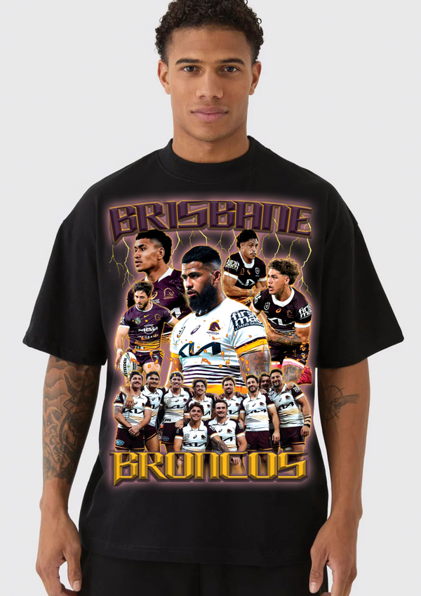 Brisbane Broncos Tees Black/White