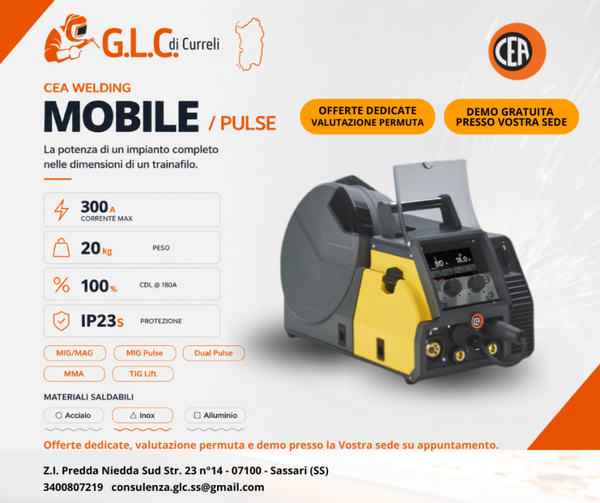 CEA Welding MOBILE / PULSE – Potenza compatta per saldature professionali