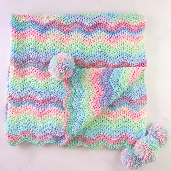 Rainbow Ripple Blanket