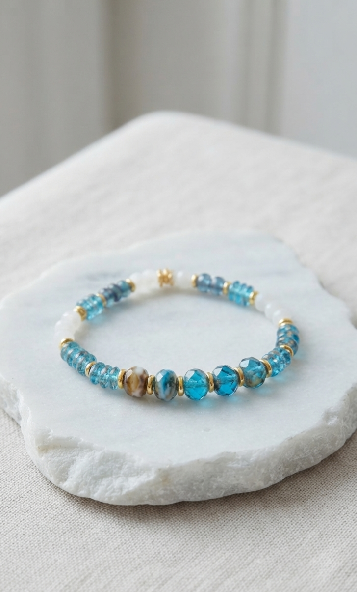 Bracelet de verre facetté de République Tchèque. 70,00$