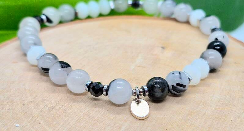 Bracelet Quartz rutilé (6mm) 30,00$