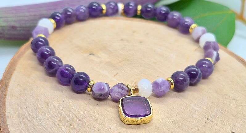 Bracelet Améthyste (6mm) 55,00$