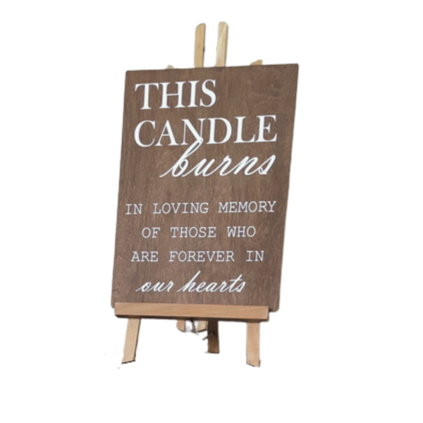 Bord "this candle burns"