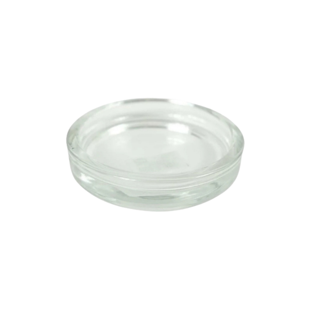 glazen onderzetter voor kaars