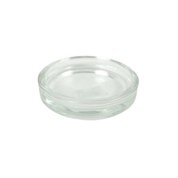 glazen onderzetter voor kaars