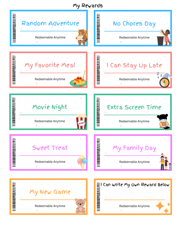 Children's Reward Coupons