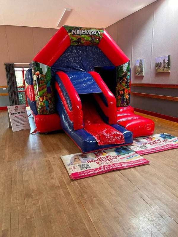 Minecraft castle with slide