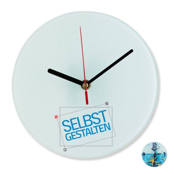 Wanduhr aus Glas - Dein eigenes Foto
