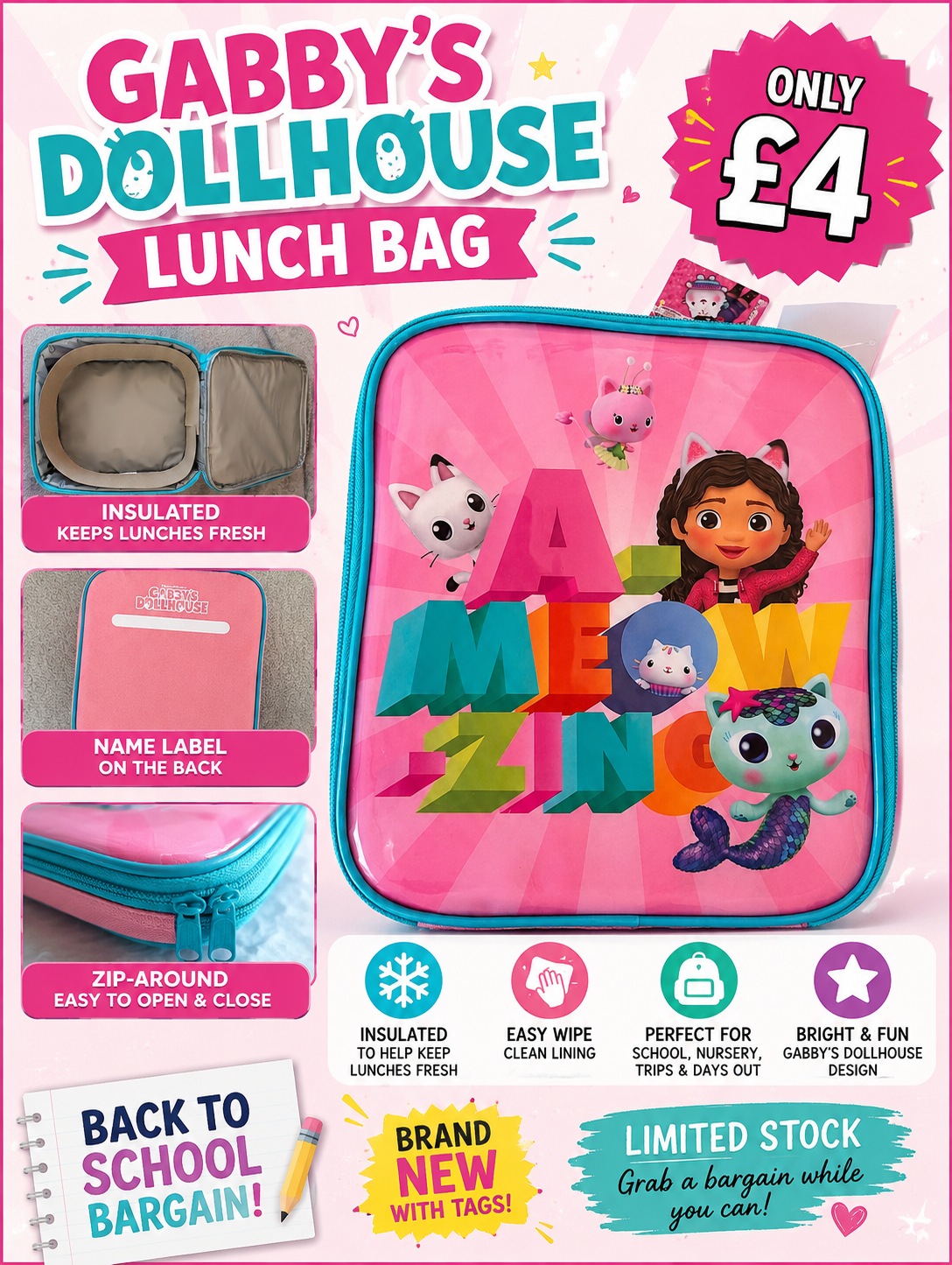 Gabby’s Dollhouse Lunch Bag