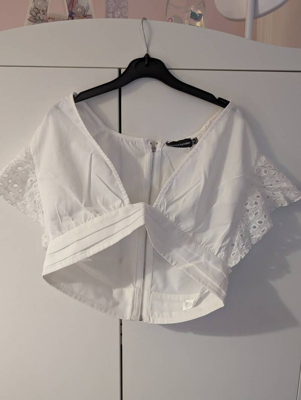 White Broderie Blouse.