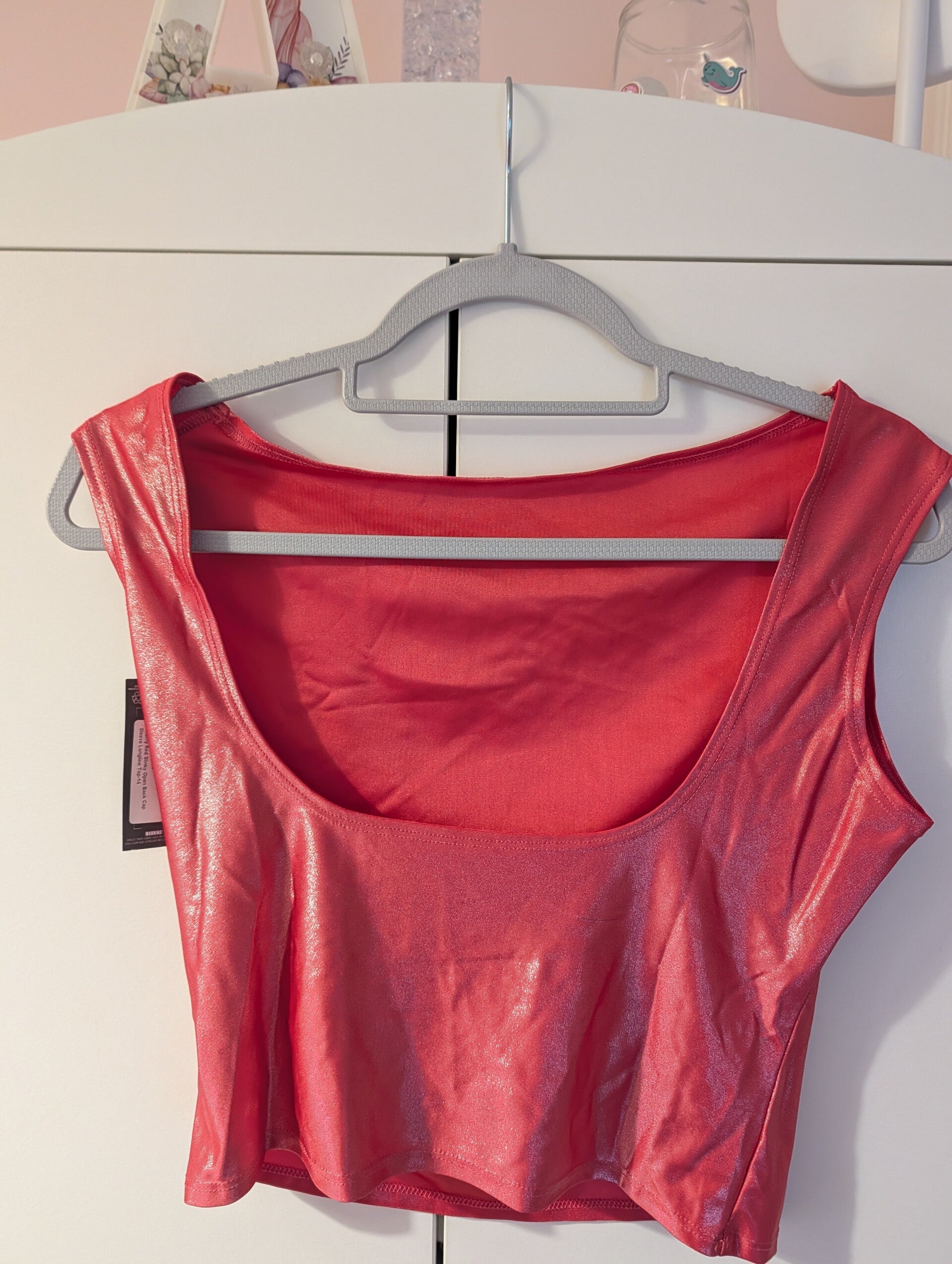 Cherry Red Slinky Top