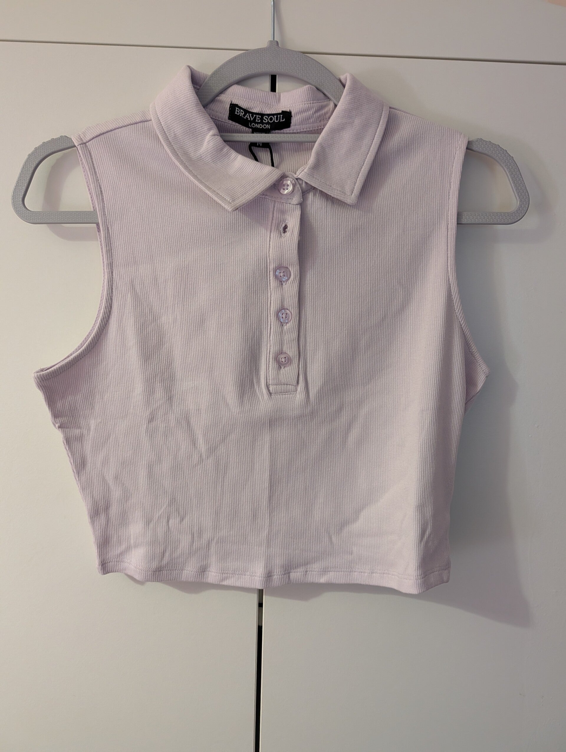 BRAVE SOUL RIBBED POLO TOP