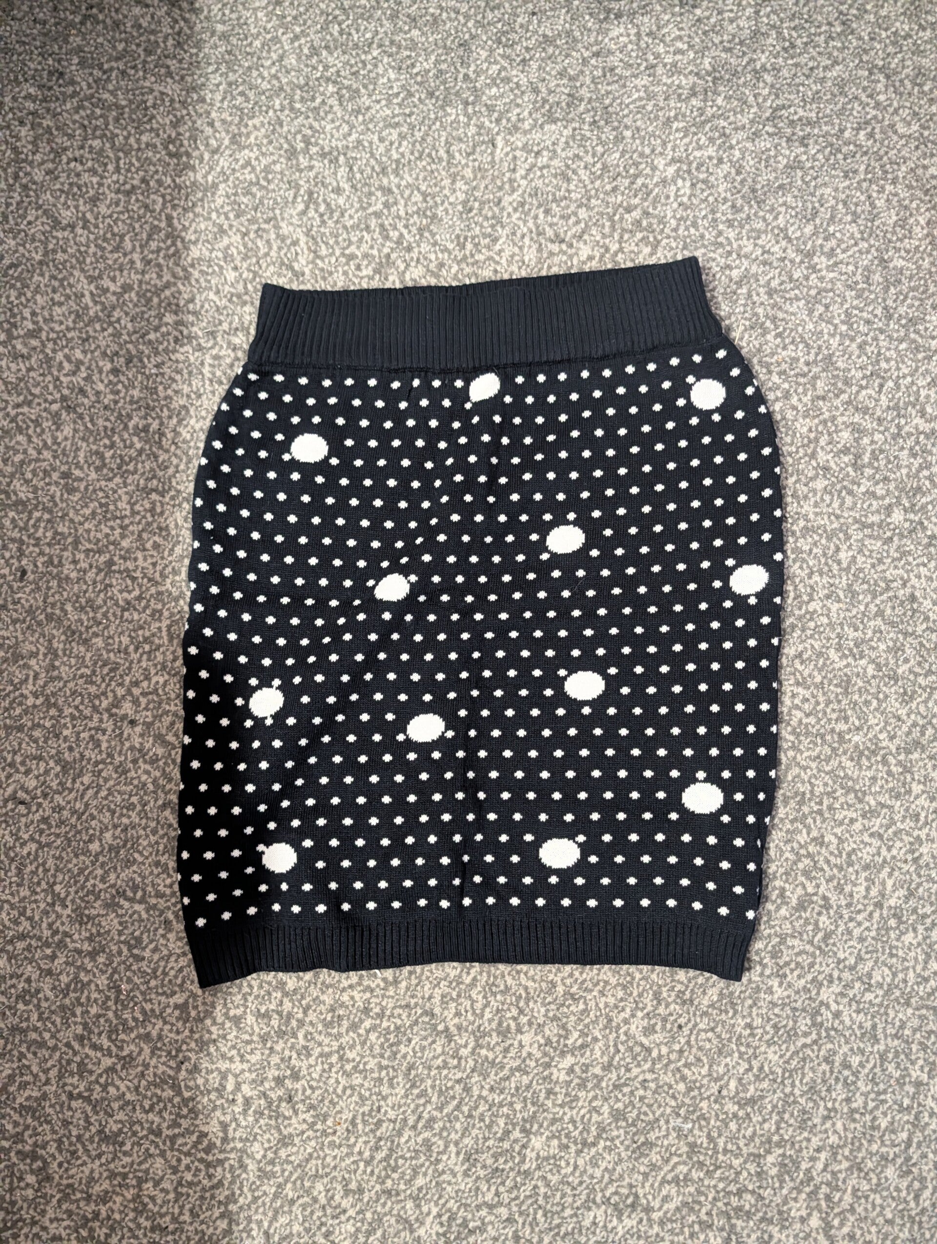 LOVE LABEL POLKA DOT KNITTED SKIRT