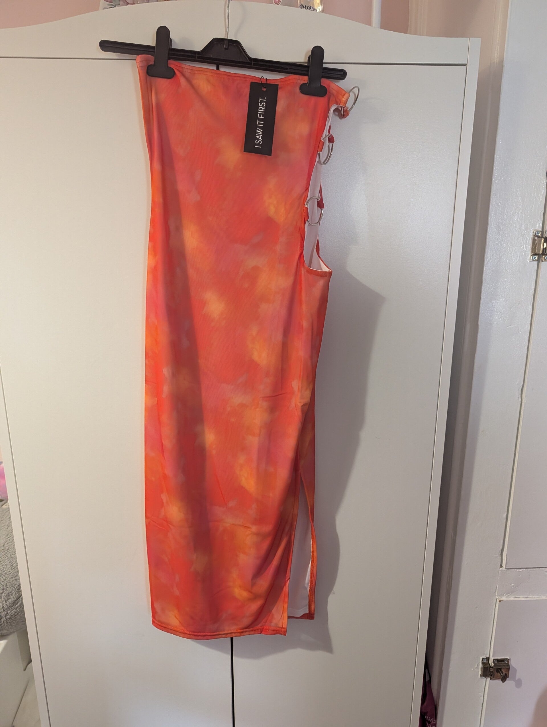🧡 I SAW IT FIRST ORANGE TIE-DYE DRESS – SIZE 6–8 🧡