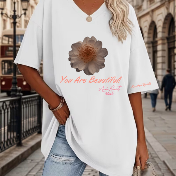 KS Line~U R Beautiful” Oversized T-Shirt