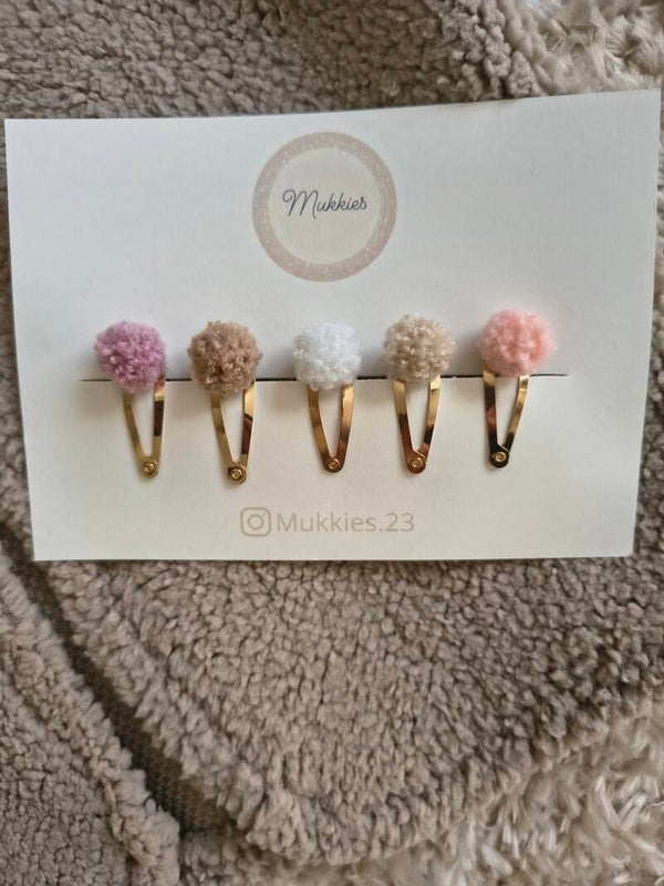 Haarspeldjes setje pompon