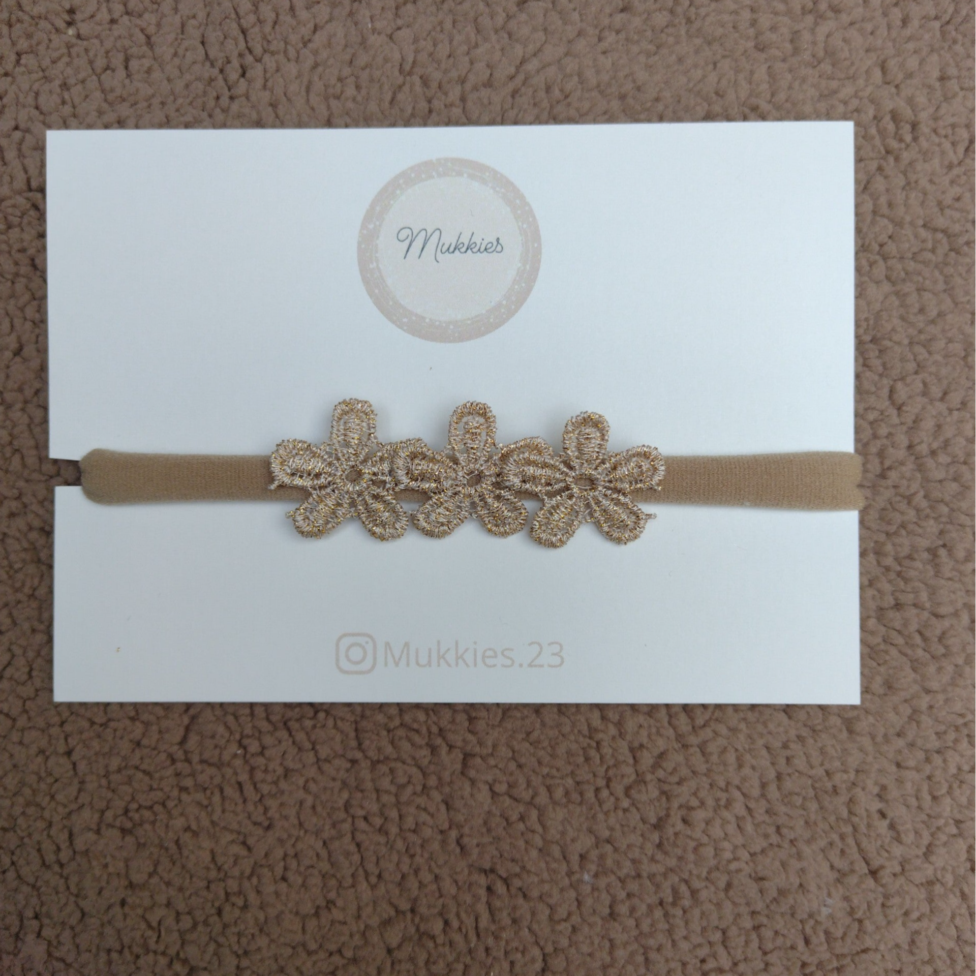 Haarbandje Bloem Goud