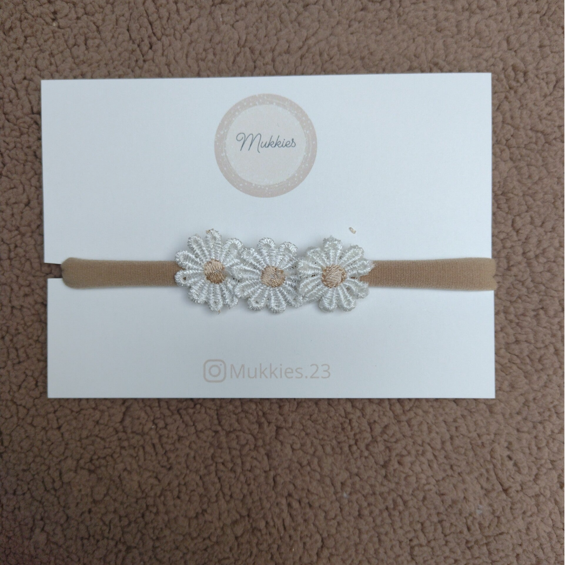 Haarbandje Daisy flower wit