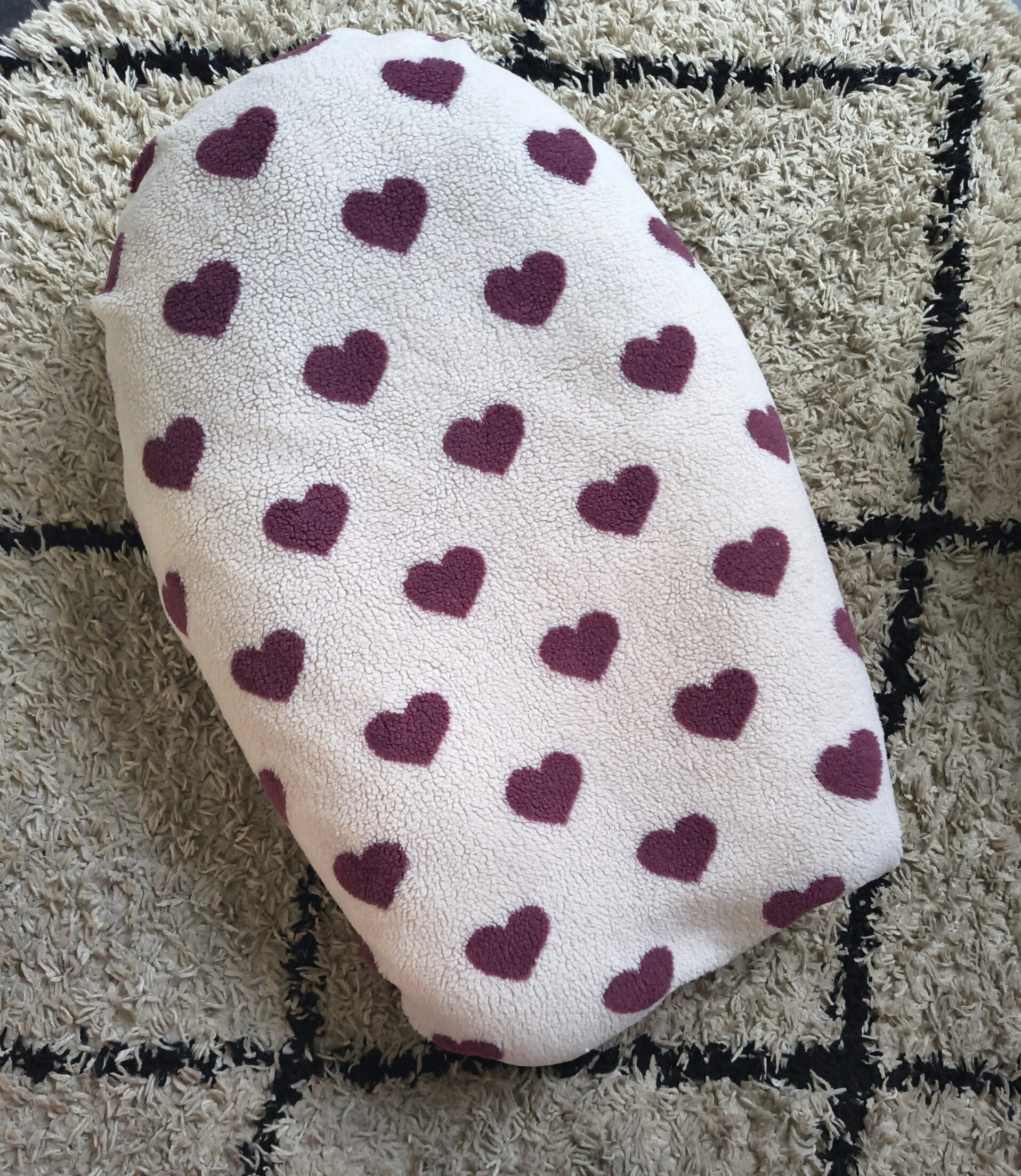 Relaxhoes teddy hartjes Rouge