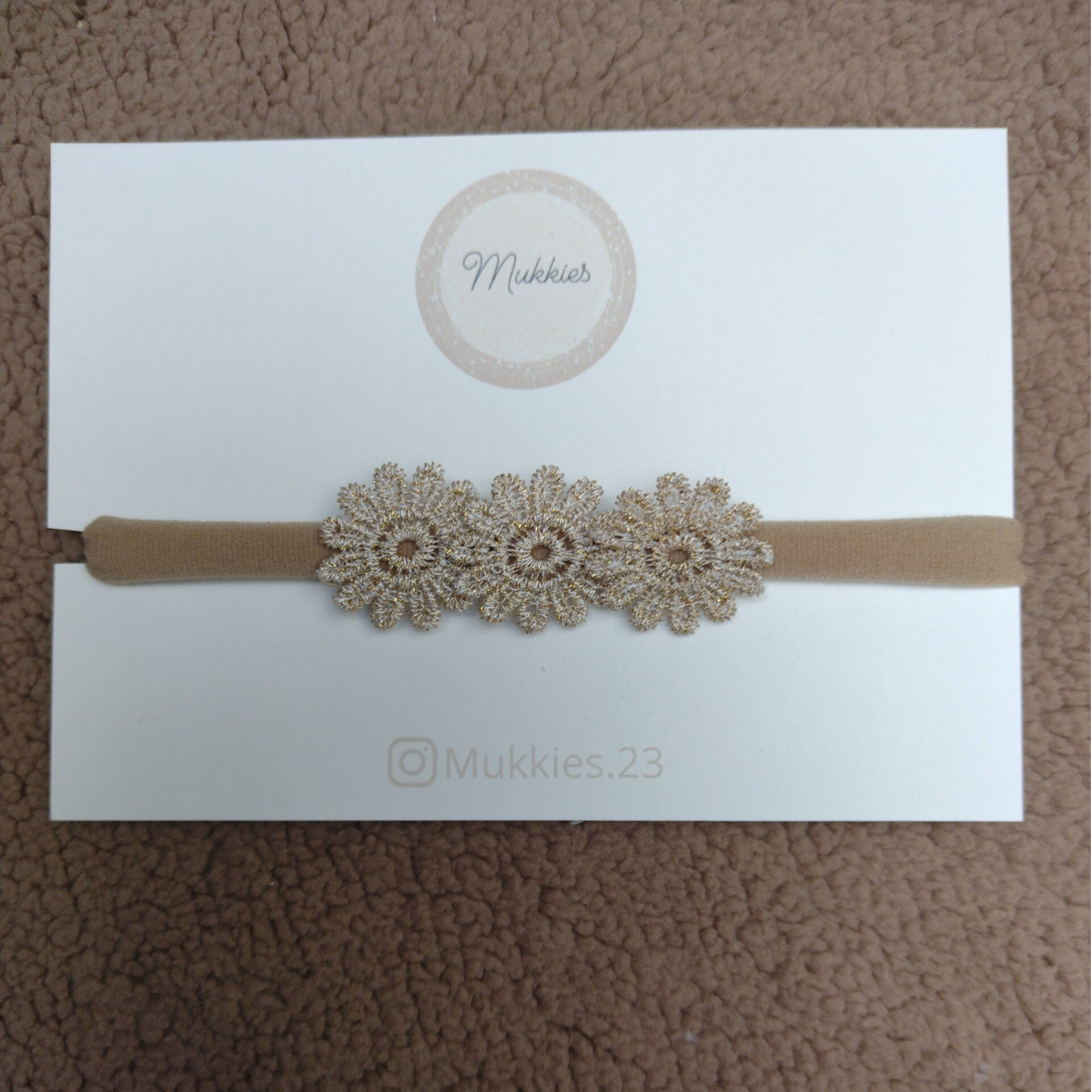 Haarbandje Daisy Bloem Goud