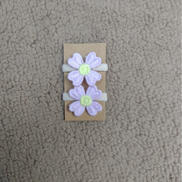 Haarelastiekjes Bloem Lila