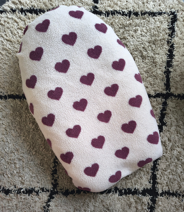 Relaxhoes teddy hartjes Rouge