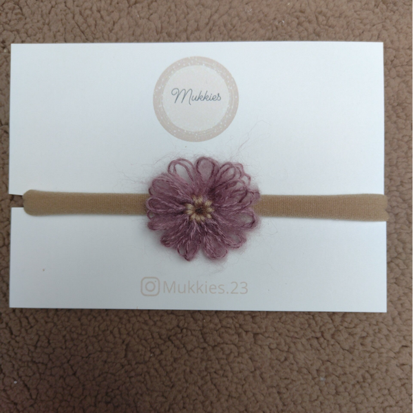 Haarbandje Haaknaald Bloem Paars