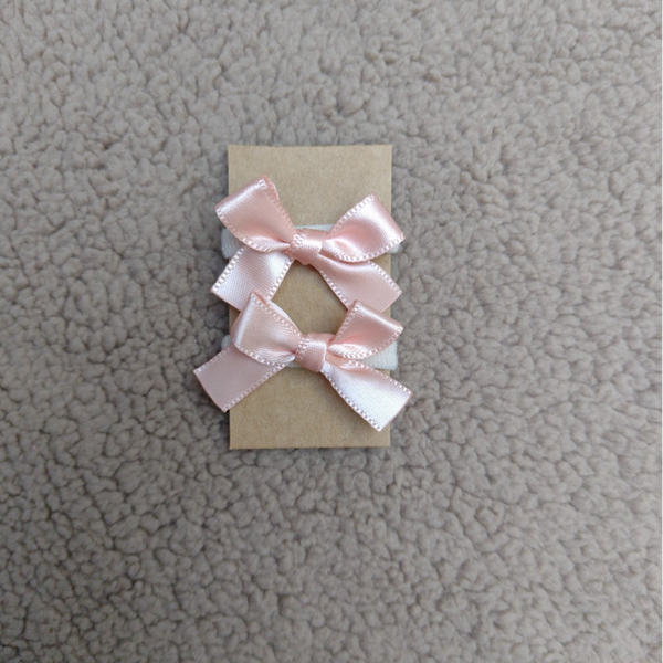 Haar elastiekjes Satijnen Strik Roze