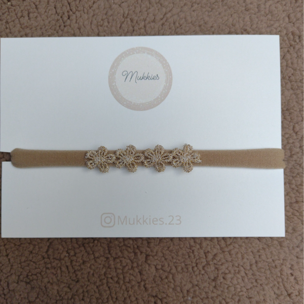 Haarbandje Kleine Bloem Goud