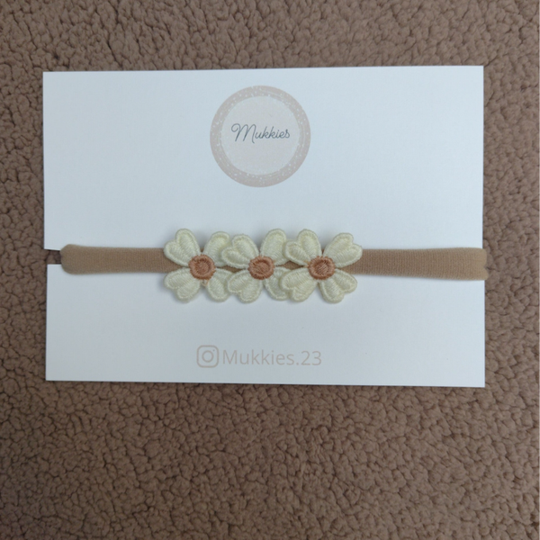 Haarbandje Bloem Ivoor