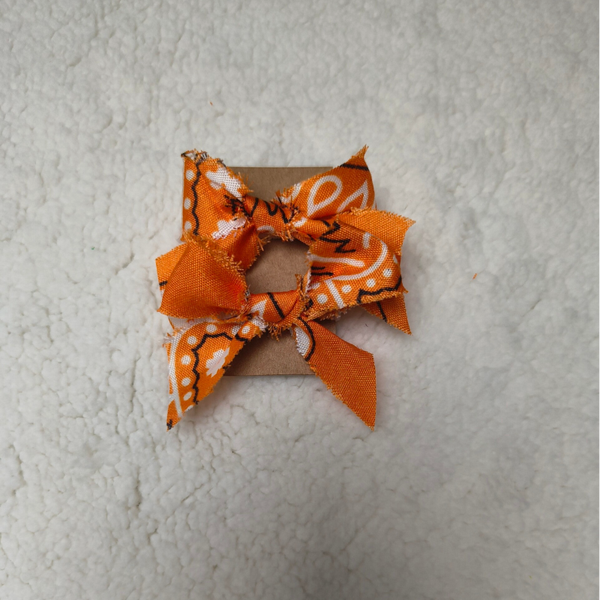 Haarelastiekjes Oranje Bandana Strik