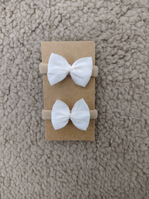 Haarelastiekjes Strikje wit