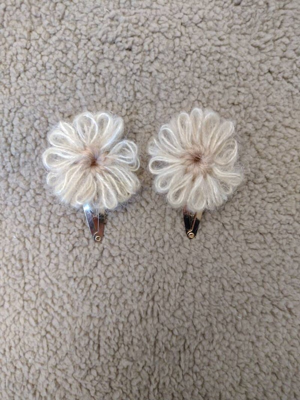 Klikklak Speldjes Haaknaald Bloem Beige