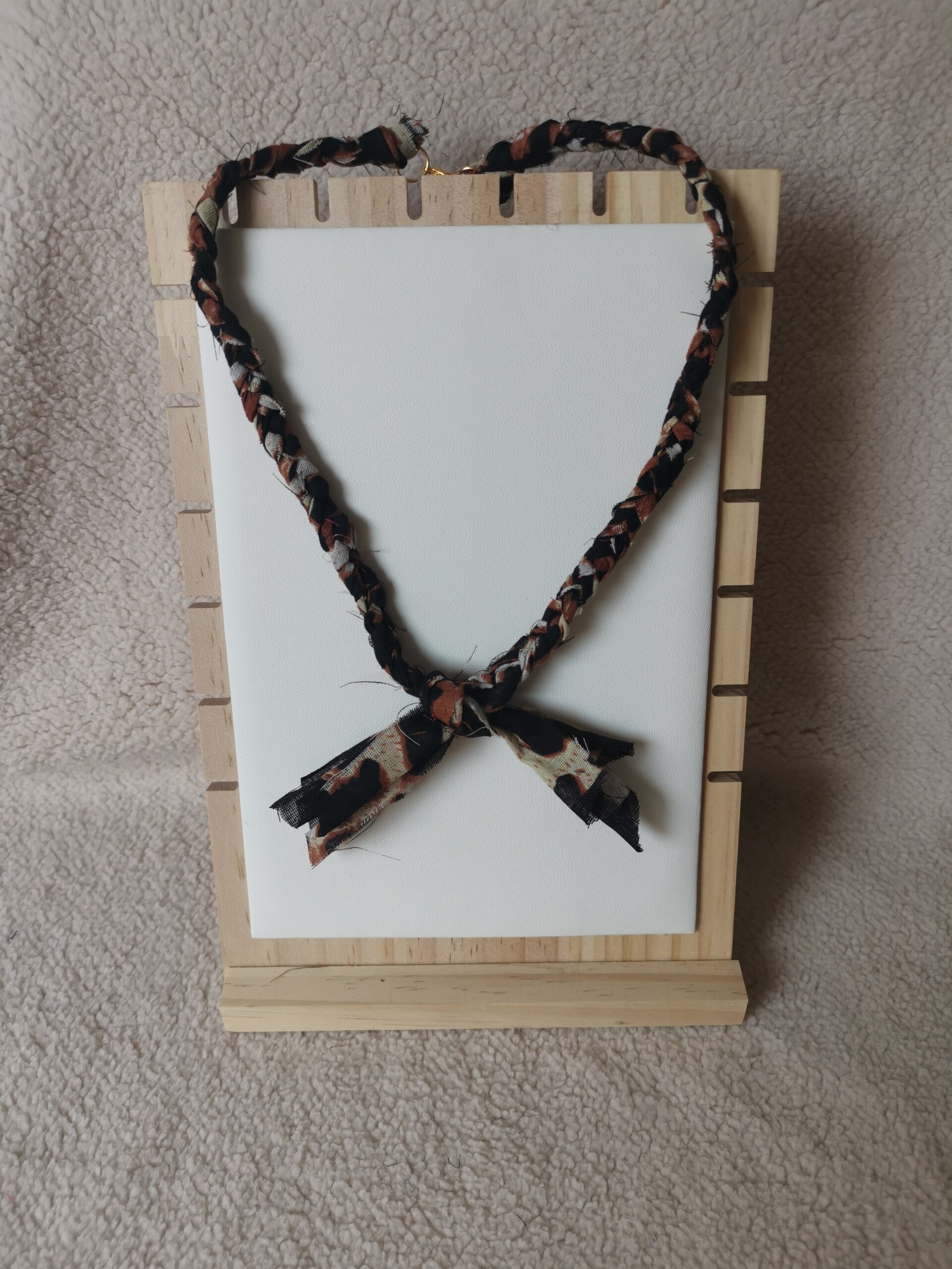 Bandana gevlochten ketting panter