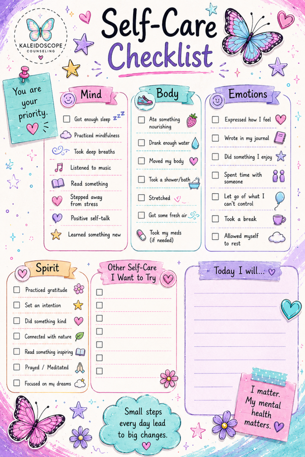 Bright Self-Care Checklist