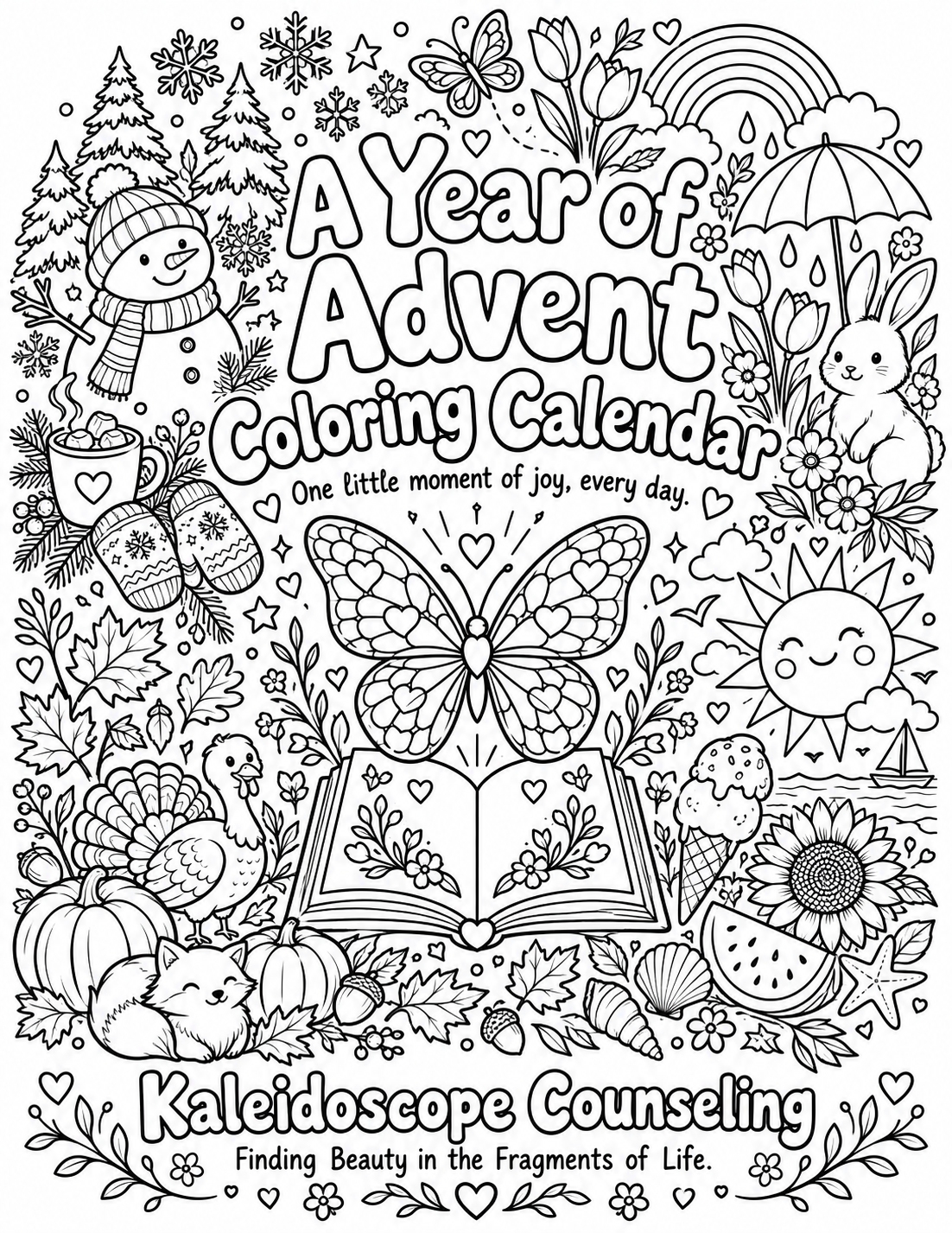 A Year of Advent Coloring Calendar