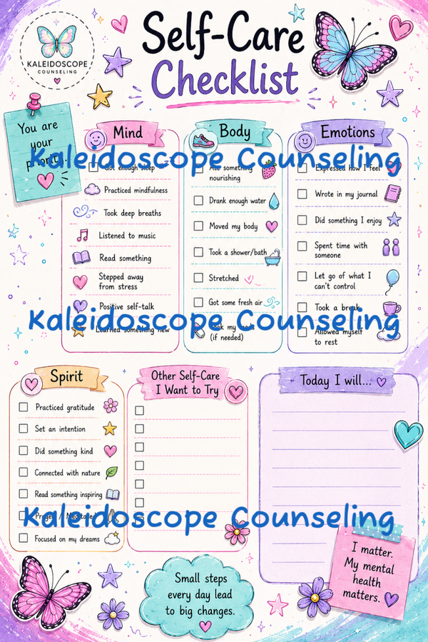 Bright Self-Care Checklist