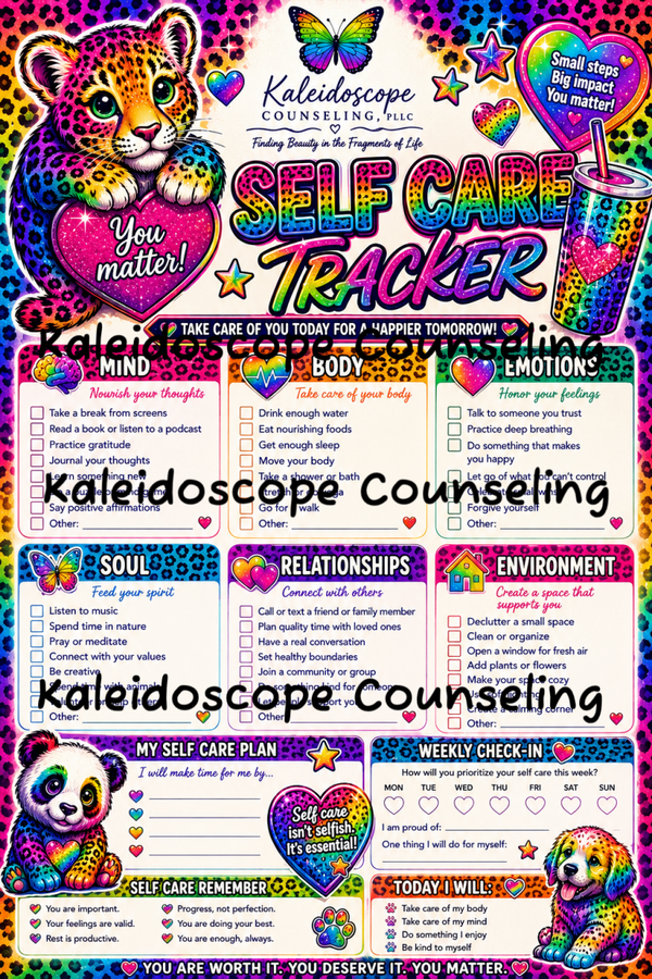 Fun Self Care Tracker