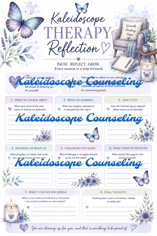 Kaleidoscope Therapy Reflection Page