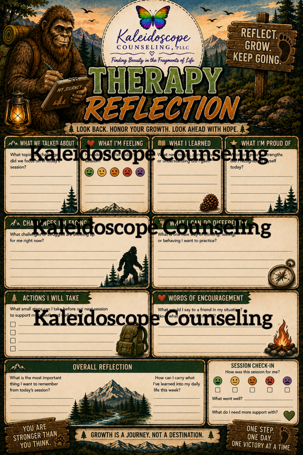 Bigfoot Therapy Reflection page