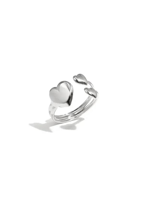 RVS ring n hartjes