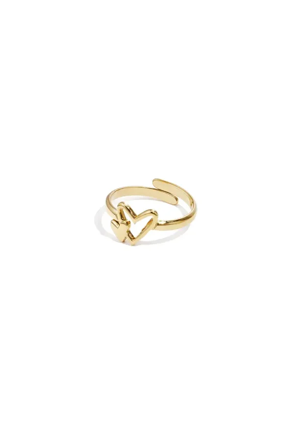 RVS ring hartjes