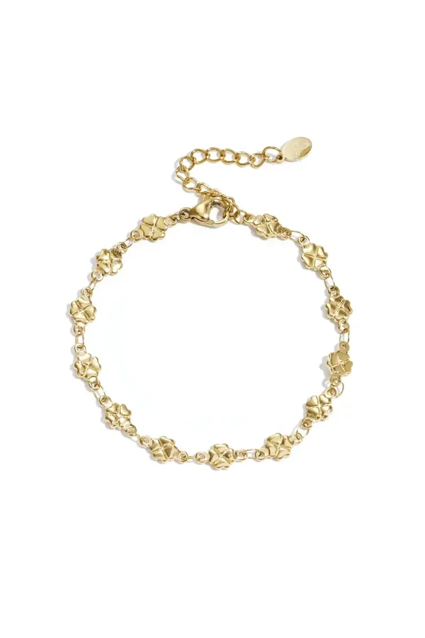 RVS armband klaver
