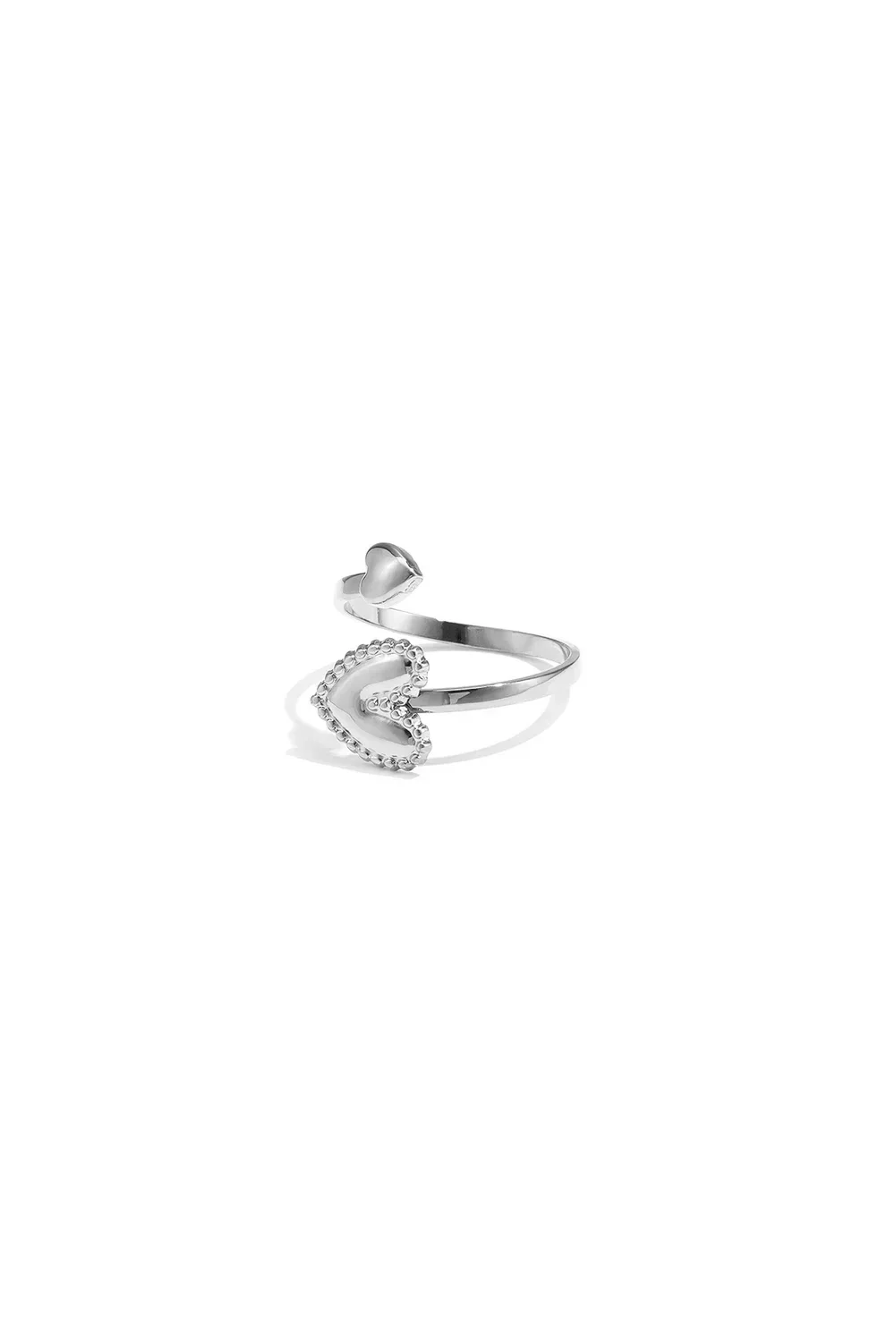RVS ring hartjes